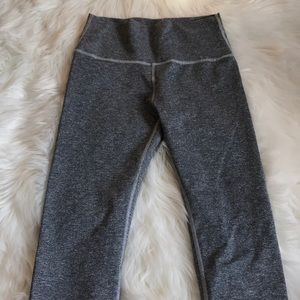 Gray leggings with bows on the back